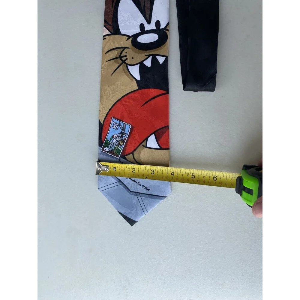 Looney Tunes Stamp Collection Taz Necktie Tasmanian Devil USPS 1997 Vintage Silk